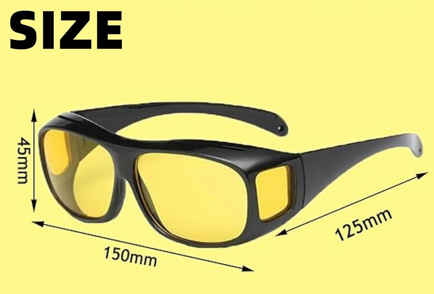 Dervin Yellow Driving Easy Day and Night Men's and Women's Sunglasses (Yellow) (pack of 2)